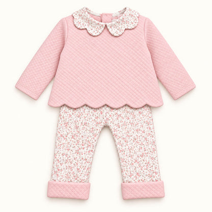 Conjunto de 2 Peças Sem Florzinhas rosa velho