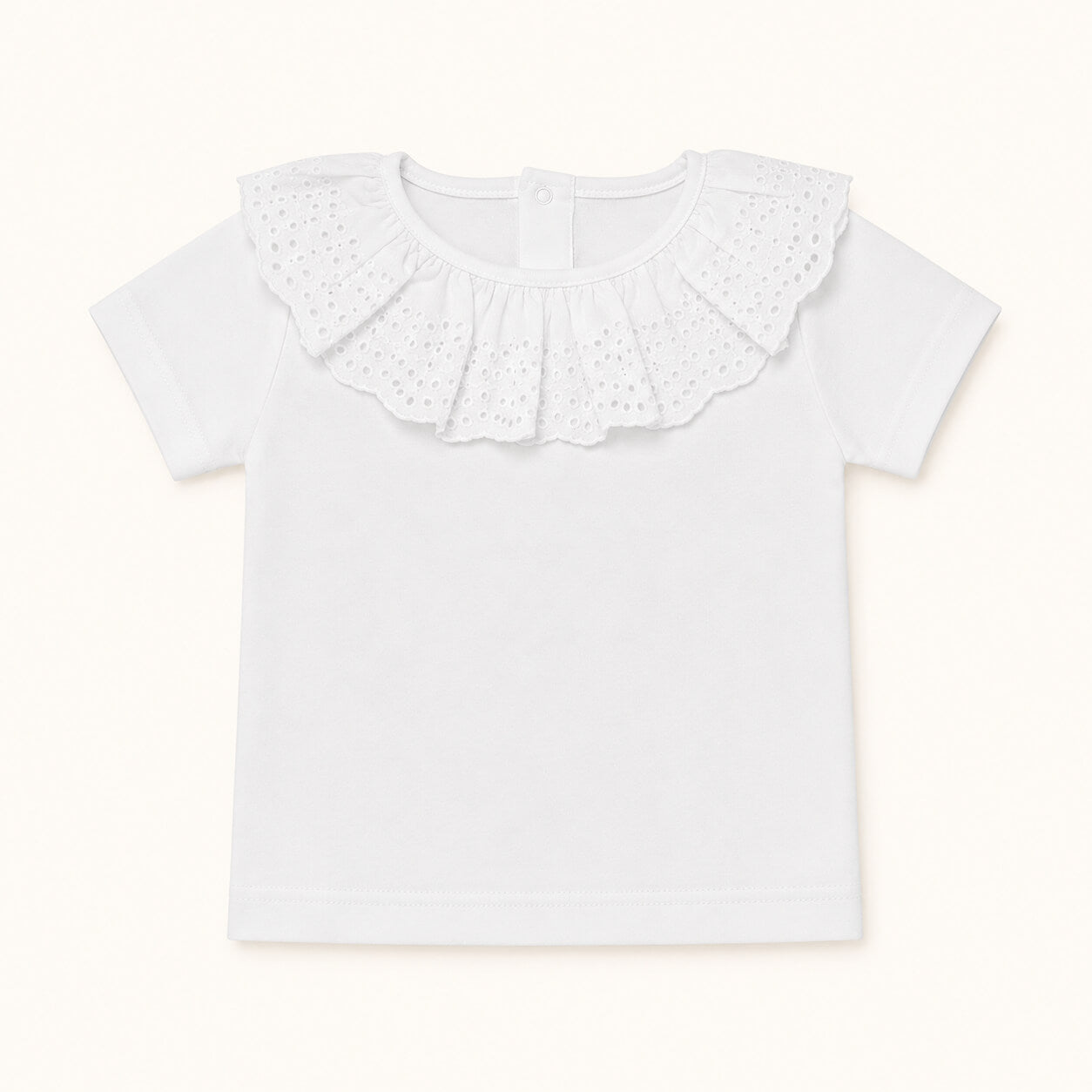 Party Collar White Sweater Summer