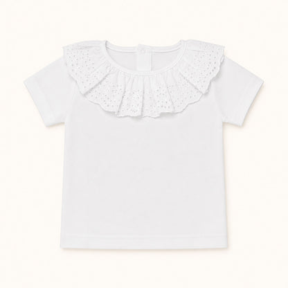 Party Collar White Sweater Summer