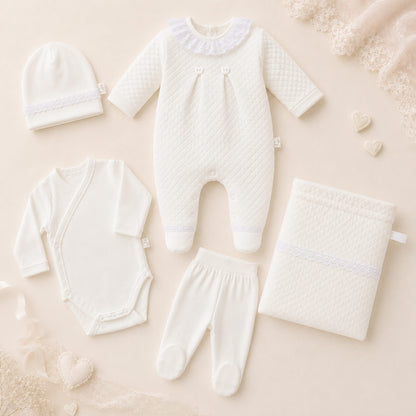 Premiers Vêtements Coton Mini Mimos 1 Beige - Nouveau-né