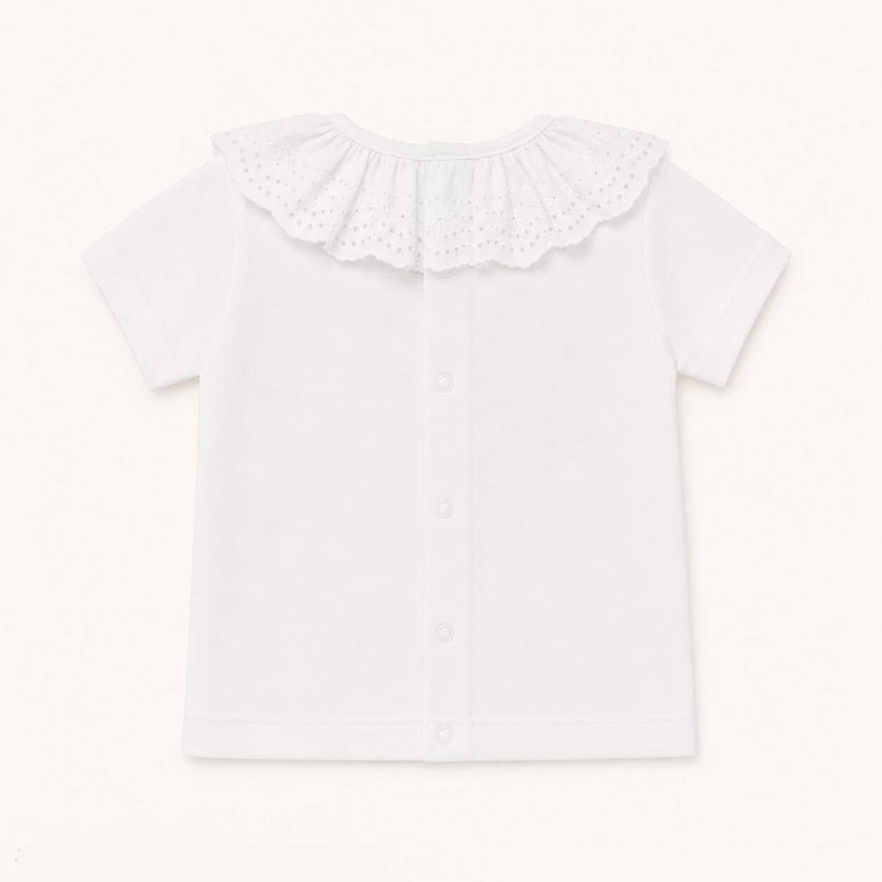 Party Collar White Sweater Summer