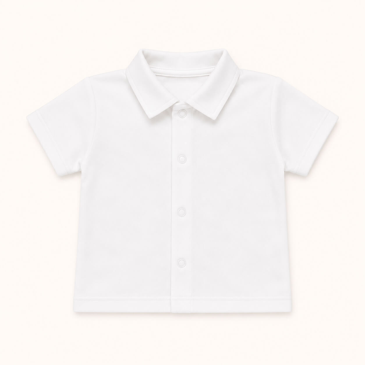 Camisola de Gola Básico Branco Menino Verão