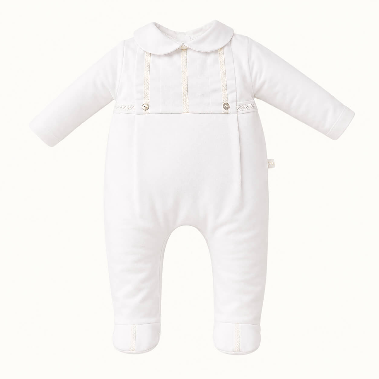 Babygrow recém-nascido algodão macio - Mimos 3 Bege