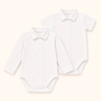 Kurzarmbody Basic Weiß Jungen Sommer