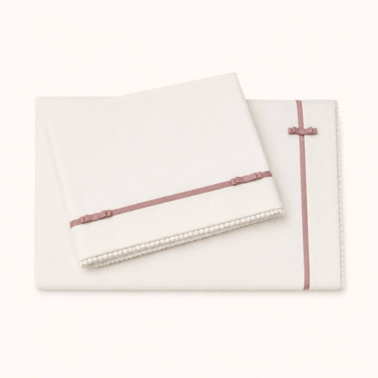 Romantic Beige Old Pink Sheet Set