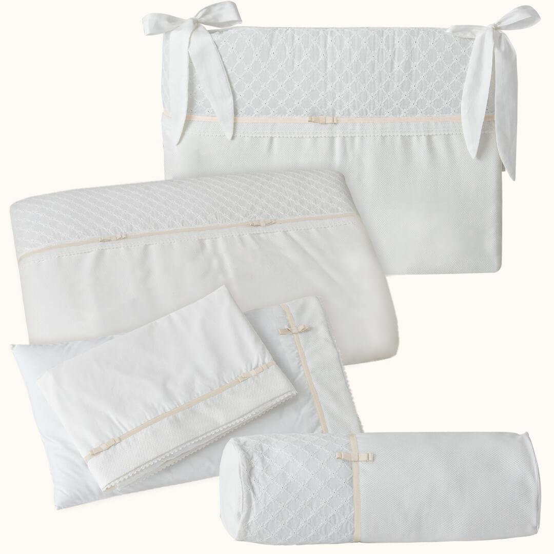 Roupa de Berço Romantic Bege Pérola - Pim-Pam-Pum Baby