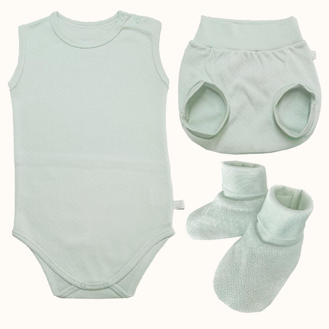 roupa-soft-moves-body-sem-mangas-tapa-fraldas-e-pantufas-verde-pim-pam-pum-baby-52411 - Pim-Pam-Pum Baby