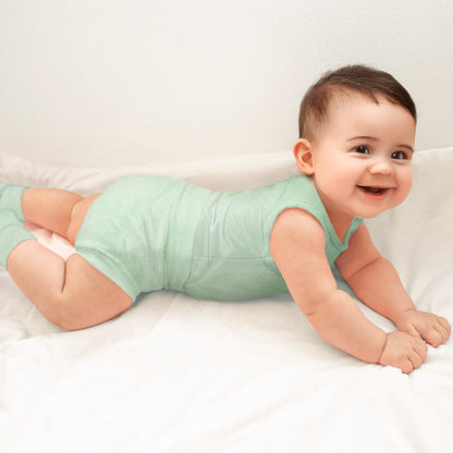 Roupa Soft Moves: Body Sem Mangas, Tapa Fraldas e Pantufas Verde - Pim-Pam-Pum Baby
