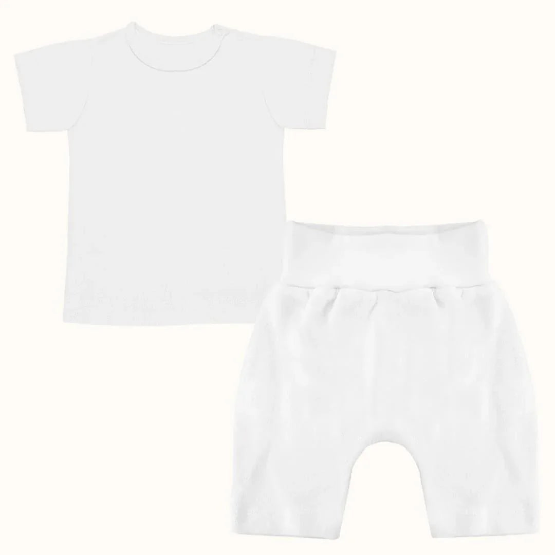 roupa-soft-moves-t-shirt-manga-curta-e-calcao-branco-pim-pam-pum-baby-65630 - Pim-Pam-Pum Baby