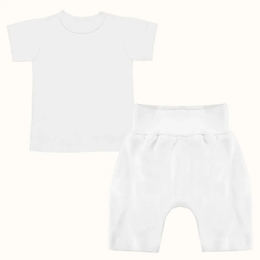 roupa-soft-moves-t-shirt-manga-curta-e-calcao-branco-pim-pam-pum-baby-65630 - Pim-Pam-Pum Baby