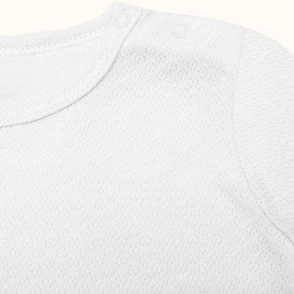 Roupa Soft Moves: T-Shirt Manga Curta e Leggins 3/4 Branco - Pim-Pam-Pum Baby