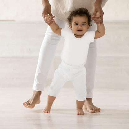 Roupa Soft Moves: T-Shirt Manga Curta e Leggins 3/4 Branco - Pim-Pam-Pum Baby