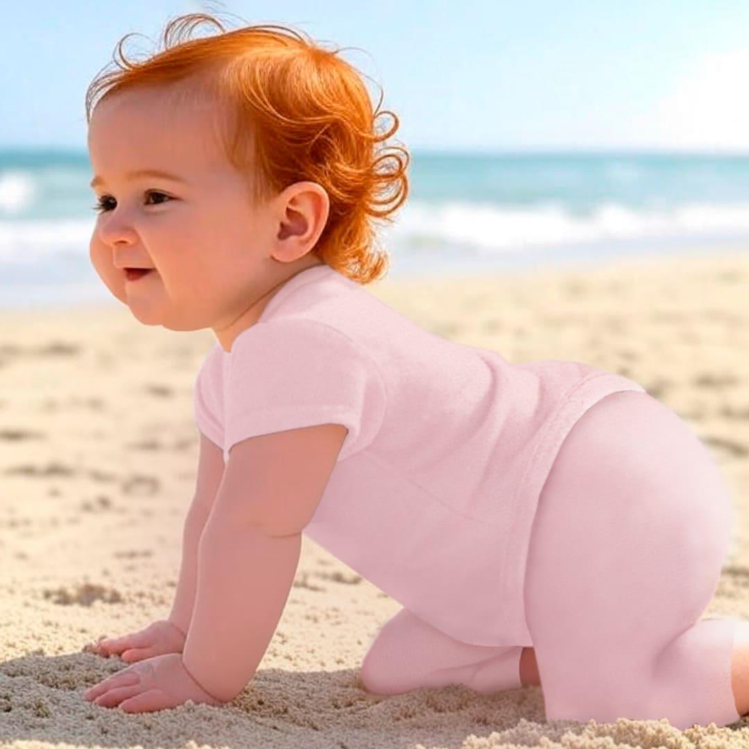 Roupa Soft Moves: T-Shirt Manga Curta e Leggins 3/4 Sweet Rosa - Pim-Pam-Pum Baby