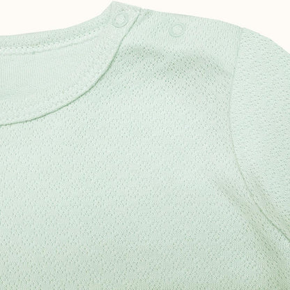 Roupa Soft Moves: T-Shirt Manga Curta e Leggins 3/4 Verde - Pim-Pam-Pum Baby