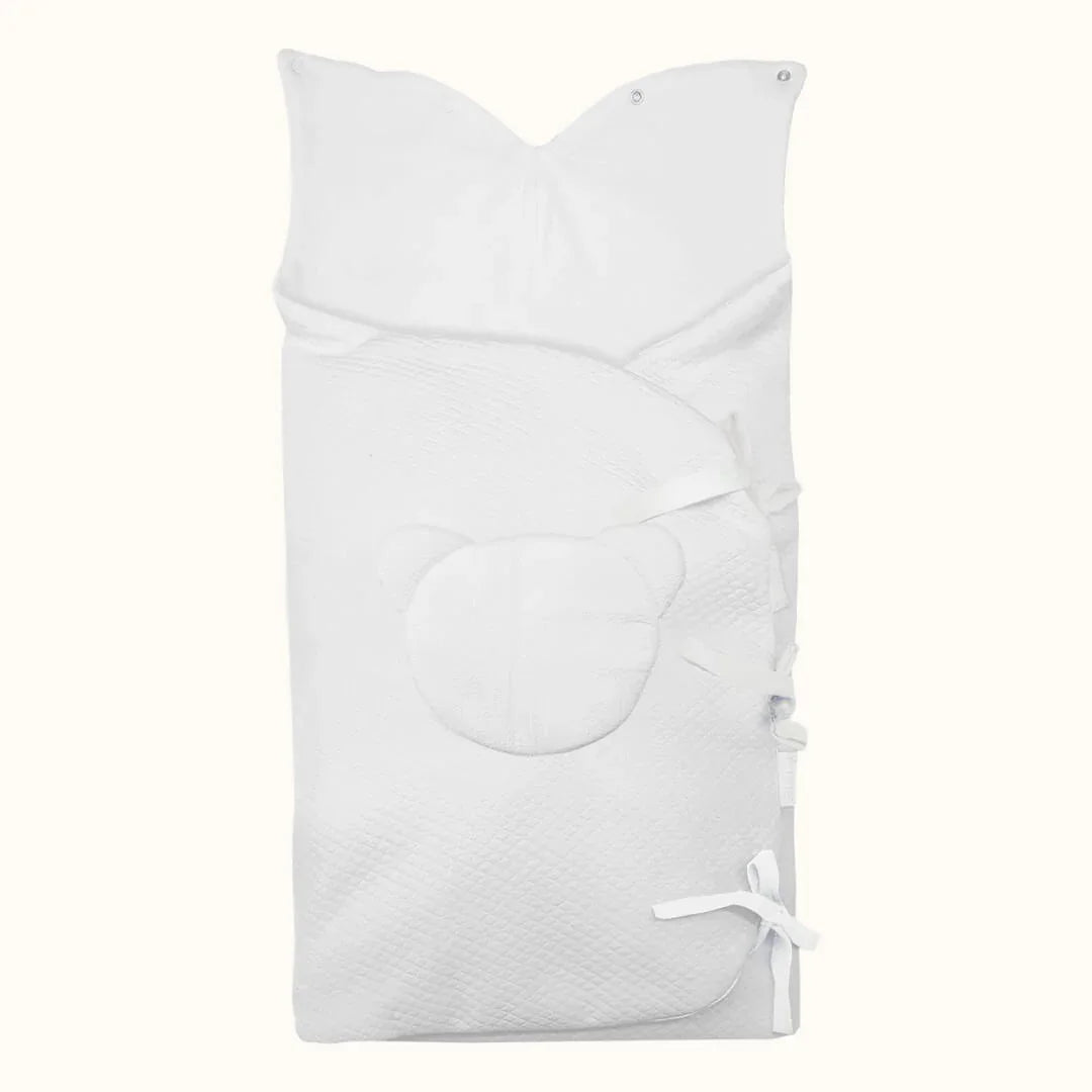 Saco Nascença Teddy Branco - Pim-Pam-Pum Baby