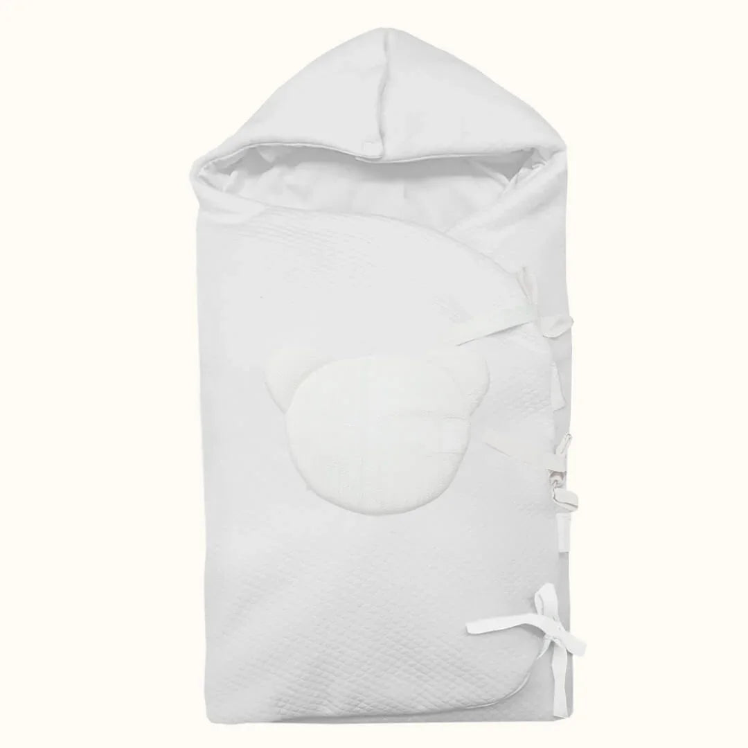 Saco Nascença Teddy Branco - Pim-Pam-Pum Baby