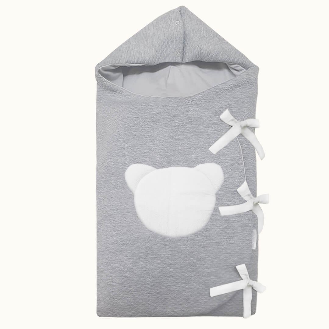 Saco Nascença Teddy Cinza - Pim-Pam-Pum Baby
