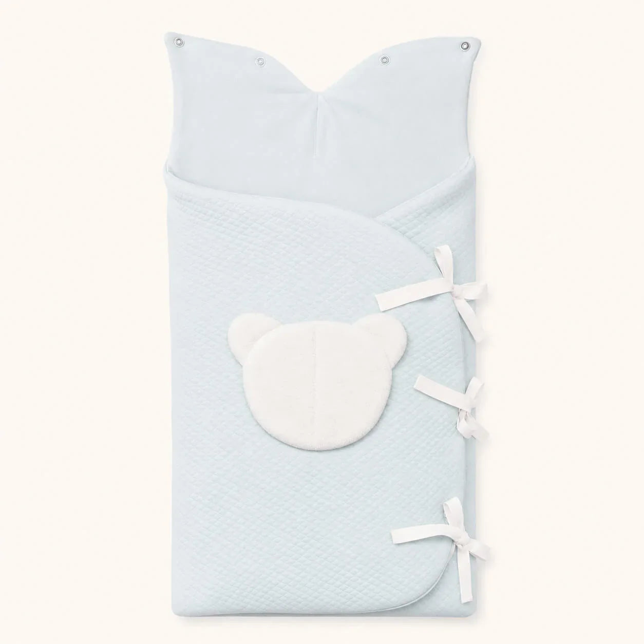 saco nascimento diamante azul capuz aberto, recomendado para bebé dormir no berço.