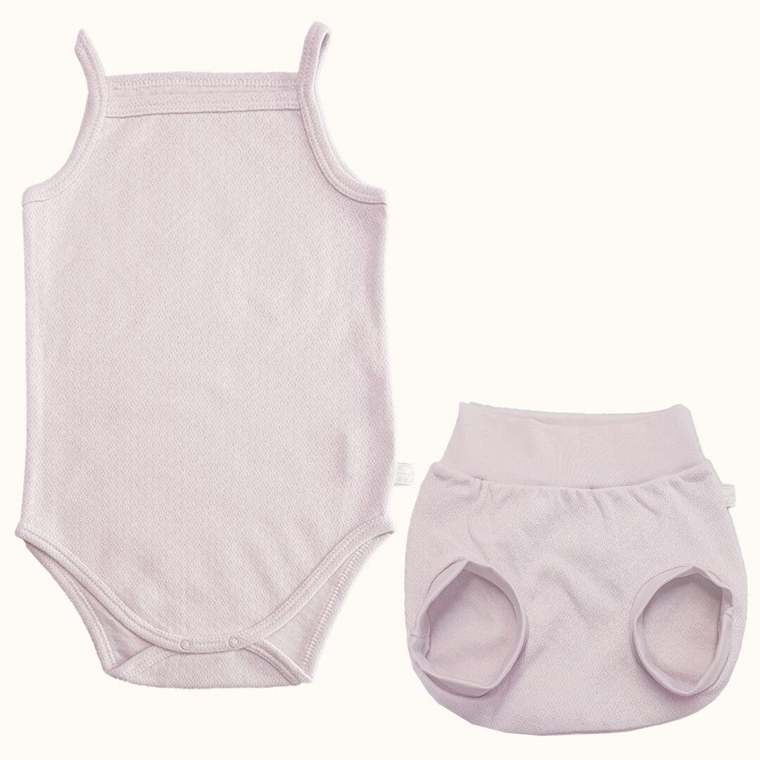 Soft Moves: Body Alças e Tapa Fraldas Rosa - Pim-Pam-Pum Baby