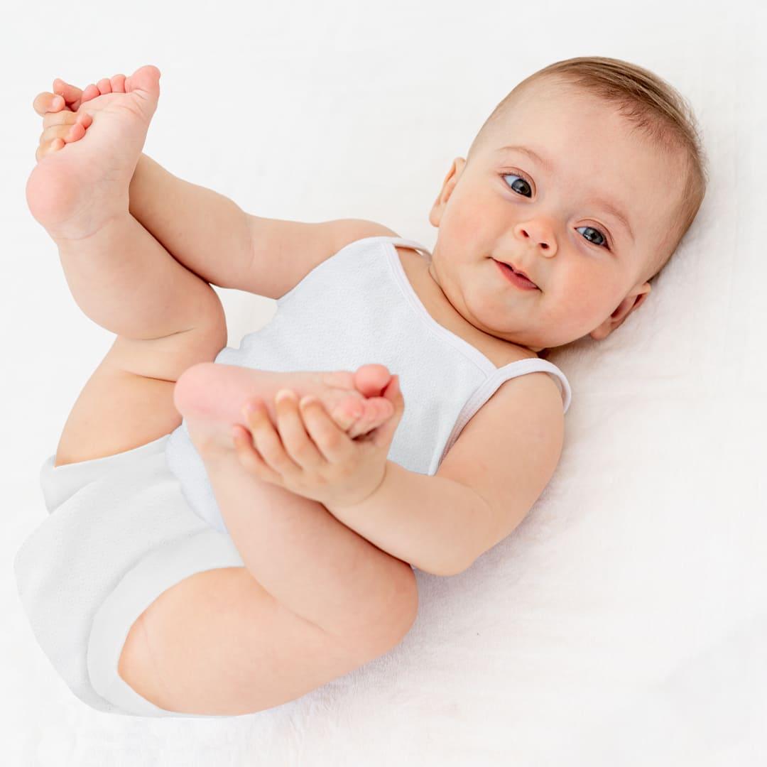 Soft Moves: Body de Alças e Tapa Fraldas Branco - Pim-Pam-Pum Baby