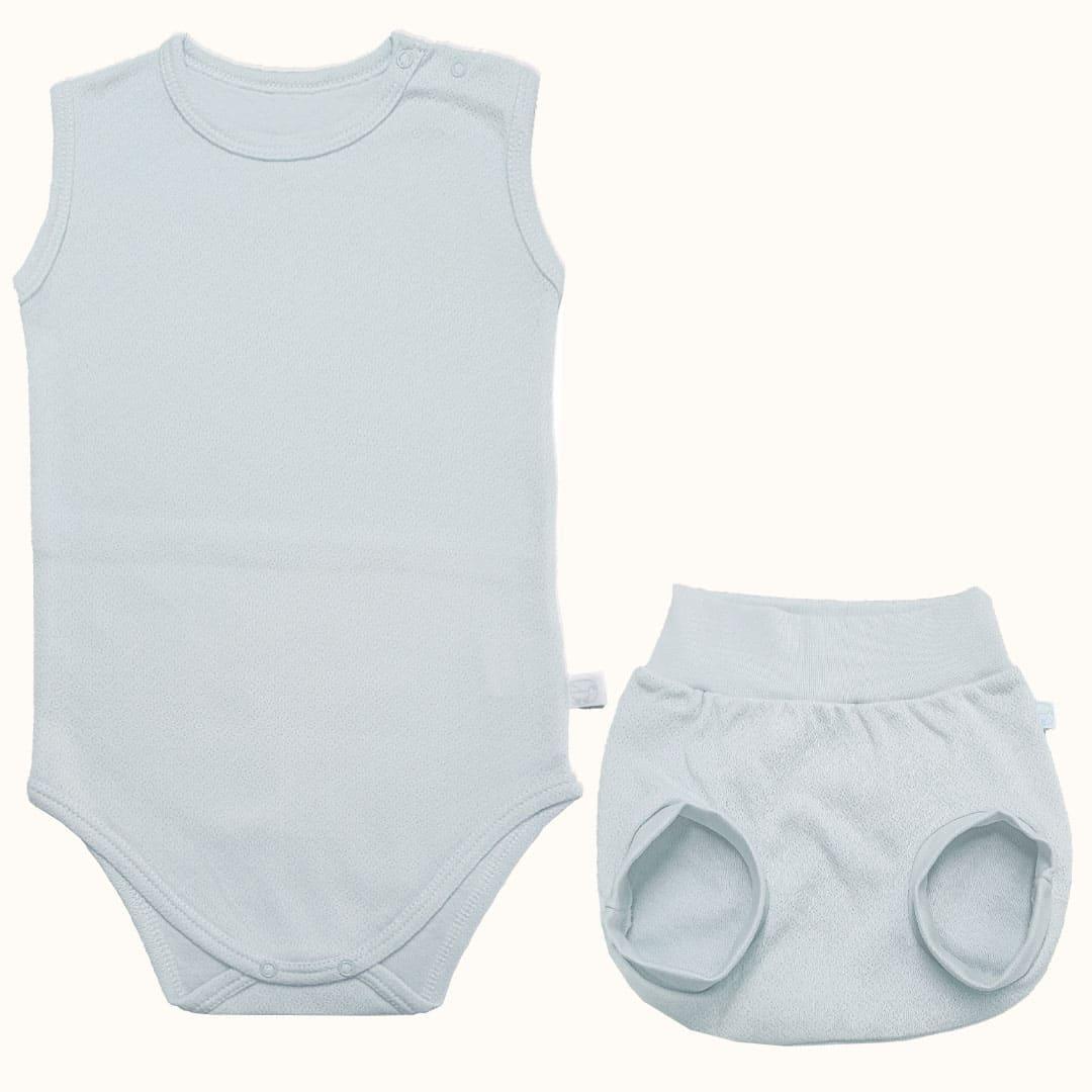 Soft Moves: Body Sem Mangas e Tapa Fraldas Azul - Pim-Pam-Pum Baby