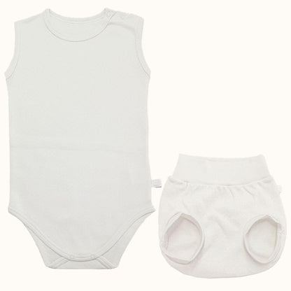 Soft Moves: Body Sem Mangas e Tapa Fraldas Bege - Pim-Pam-Pum Baby