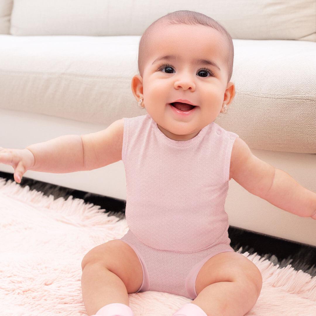 Soft Moves: Body Sem Mangas e Tapa Fraldas Rosa - Pim-Pam-Pum Baby