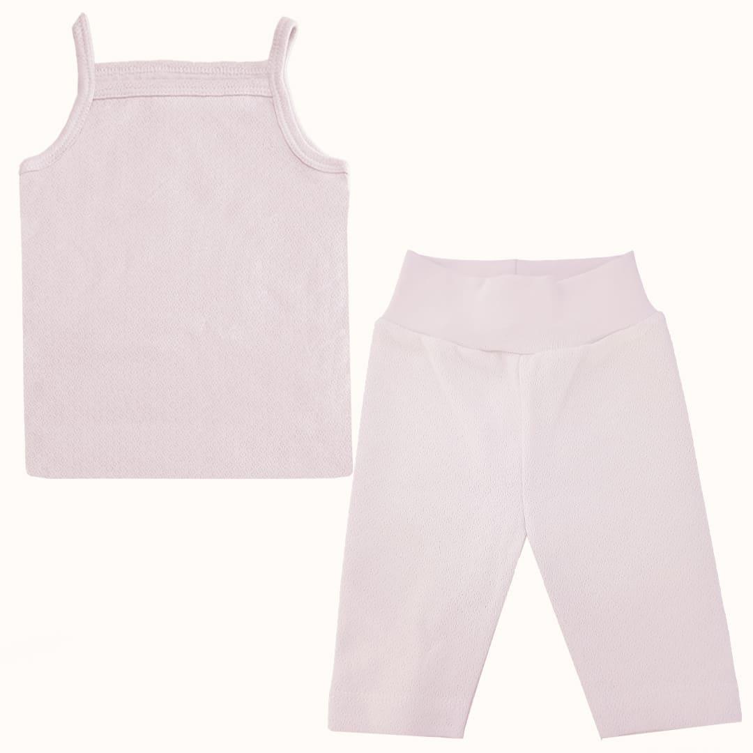 Soft Moves: Camisola de Alças e Leggins 3/4 Sweet Rosa - Pim-Pam-Pum Baby