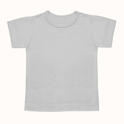 Soft Moves: T-Shirt Manga Curta e Calção Cinza - Pim-Pam-Pum Baby