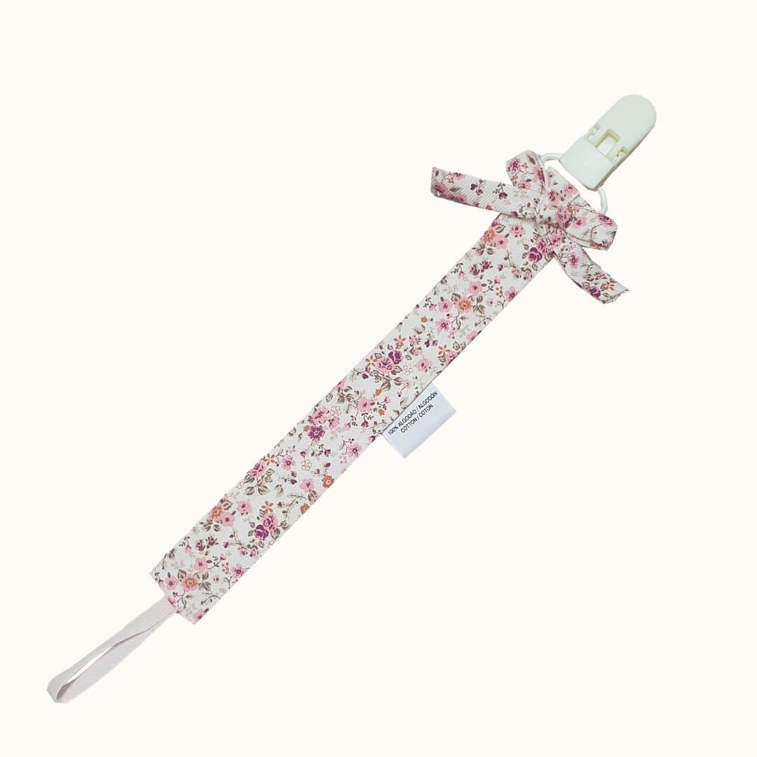 Suporte Chupetas Florzinhas Rosa - Pim-Pam-Pum Baby