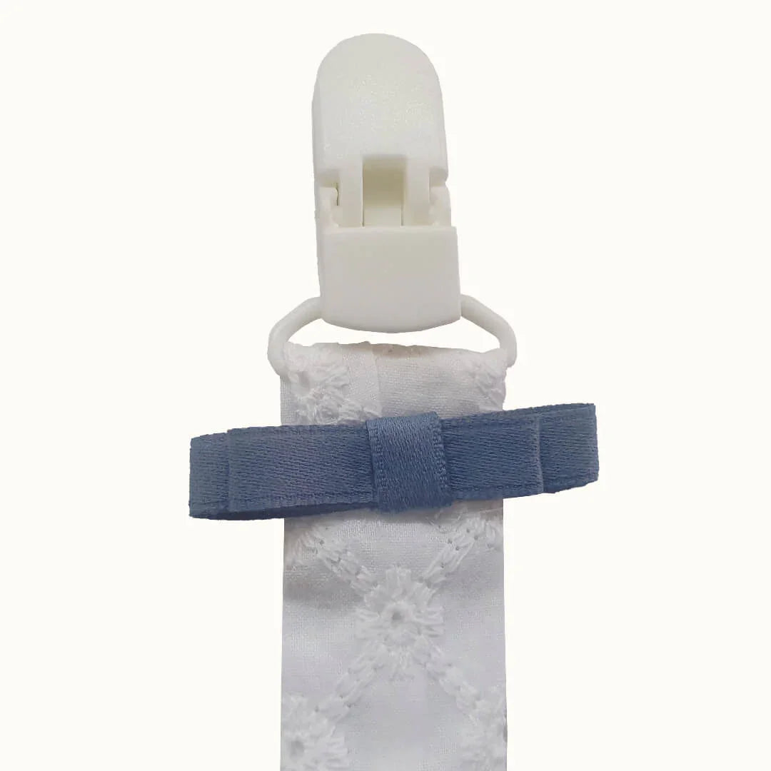 Suporte Chupetas Romantic Azul - Pim-Pam-Pum Baby