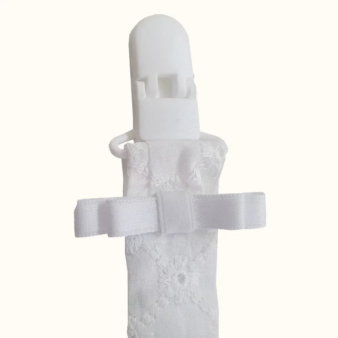 Suporte Chupetas Romantic Branco - Pim-Pam-Pum Baby