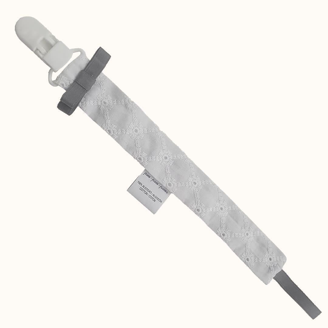 Suporte Chupetas Romantic Cinza - Pim-Pam-Pum Baby