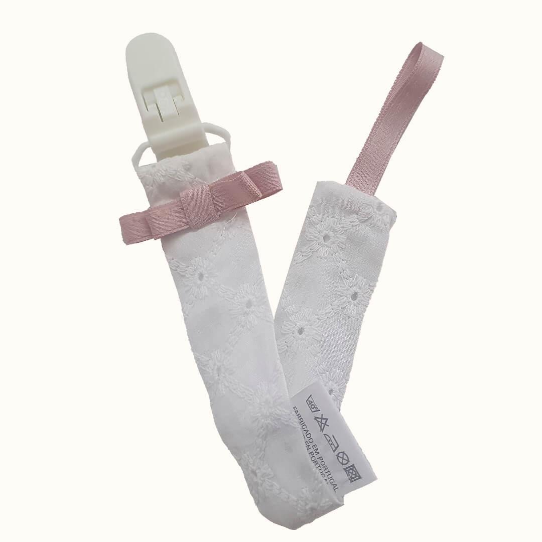 Suporte Chupetas Romantic Rosa - Pim-Pam-Pum Baby