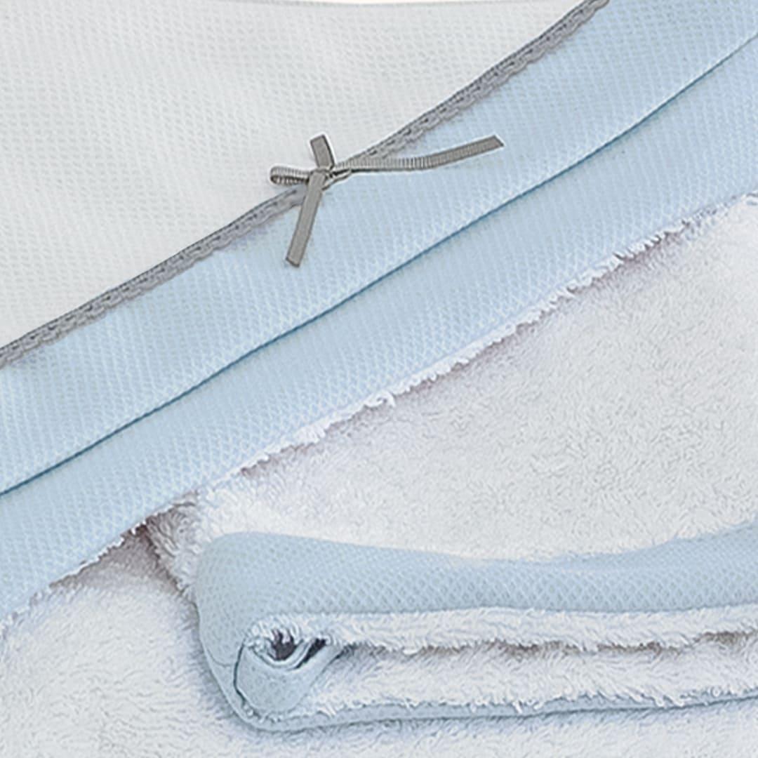 Toalha de Banho Mimo Azul - Pim-Pam-Pum Baby