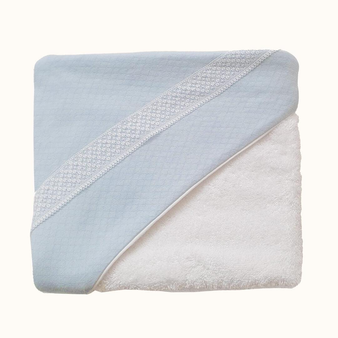 Toalha de Banho Mimos 1 e 2 Azul - Pim-Pam-Pum Baby