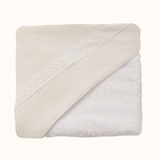 Toalha de Banho Mimos 1 e 2 Bege - Pim-Pam-Pum Baby