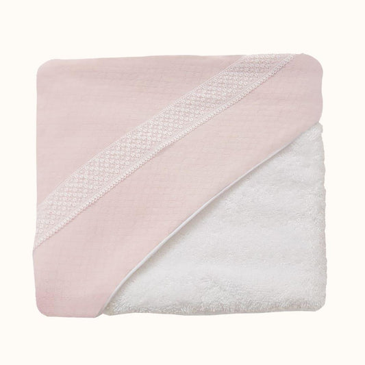 Toalha de Banho Mimos 1 e 2 Rosa - Pim-Pam-Pum Baby