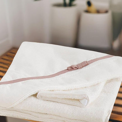 Toalha de Banho Romantic 1 Bege/Rosa - Pim-Pam-Pum Baby