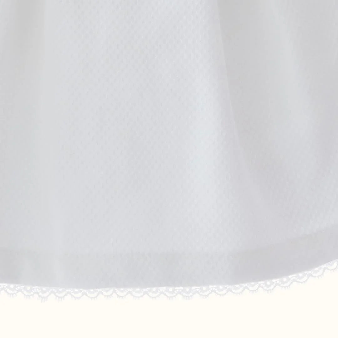 Vestido e Body/Cueca Romantic Branco/Rosa - Pim-Pam-Pum Baby